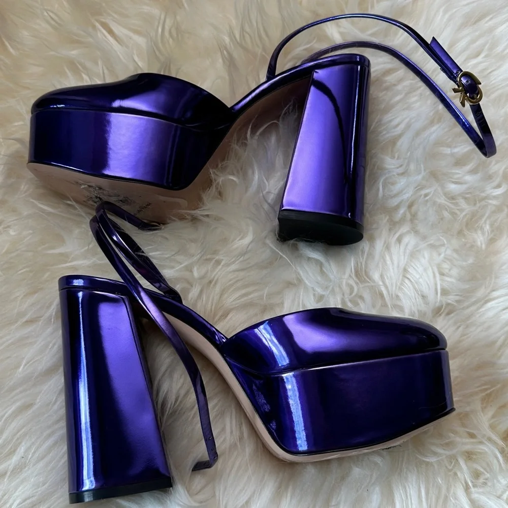 Gianvito Rossi 110mm Dua metallic platform pumps
